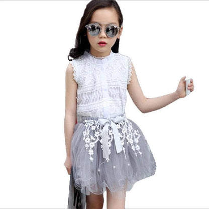 Princess Lace Sleeveless Tulle Ruffled Dress Bump baby and beyond