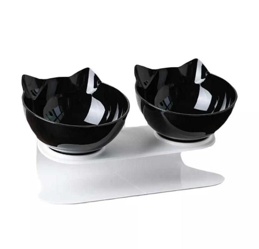 Single & Double Bowl Cat With Raised Stand Pet Food Bump baby and beyond