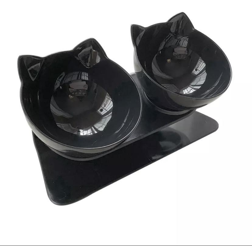 Single & Double Bowl Cat With Raised Stand Pet Food Bump baby and beyond