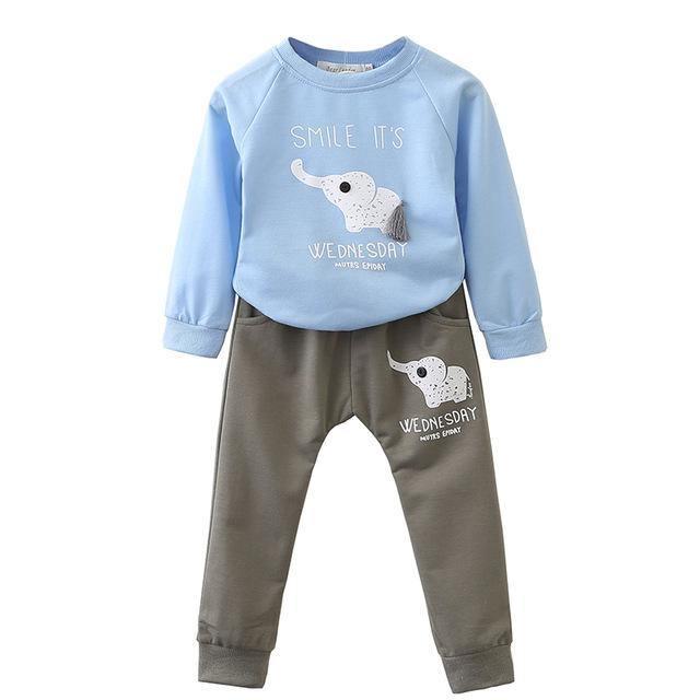 Stylish Long Sleeve Appliqué T Shirt Pants Clothing Bump baby and beyond