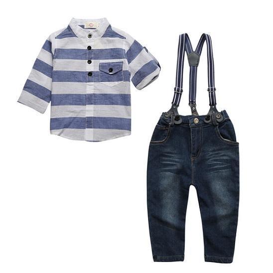 Summer Boys Short Sleeve Denim Pants Clothing Bump baby and beyond