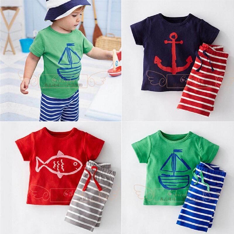 Summer Kid Baby Boys Anchor Fish Cotton Clothes Bump baby and beyond