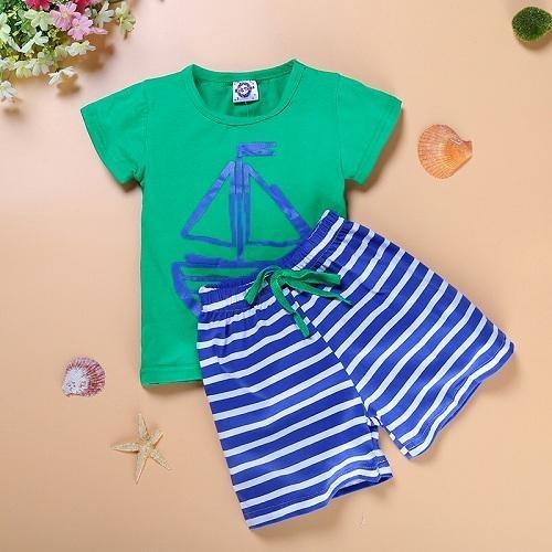 Summer Kid Baby Boys Anchor Fish Cotton Clothes Bump baby and beyond