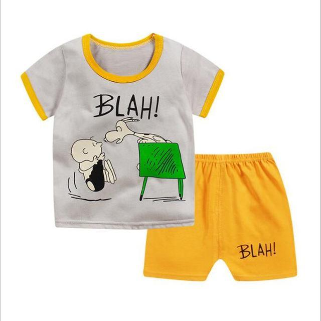 Summer Kid Baby Boys Tops T Shirt Animal Shorts Clothes Bump baby and beyond