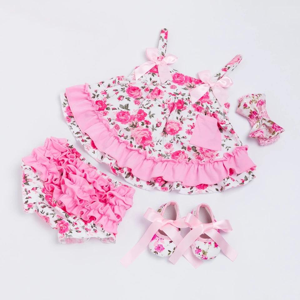 Summer Style Baby Girls Ruffle Outfit With Headband Bump baby and beyond