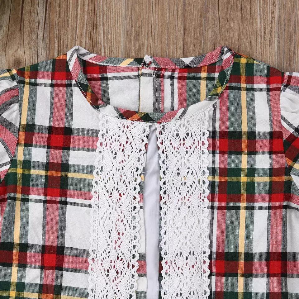 Toddler Baby Girls Plaid Ruffles Dress Bump baby and beyond