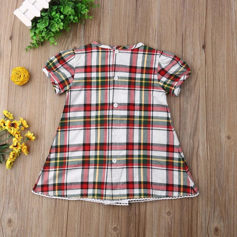 Toddler Baby Girls Plaid Ruffles Dress Bump baby and beyond