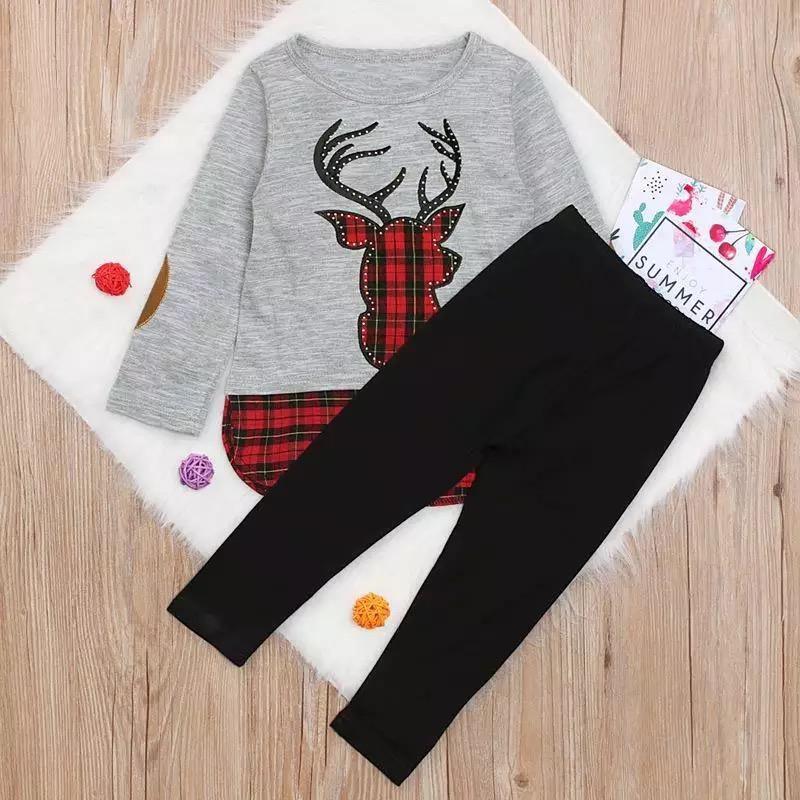 Toddler Girl Elk Paid Children Clothing Sets Bump baby and beyond