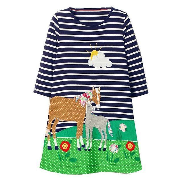 Unicorn Girls Long Sleeve Dress Kids Clothes Bump baby and beyond