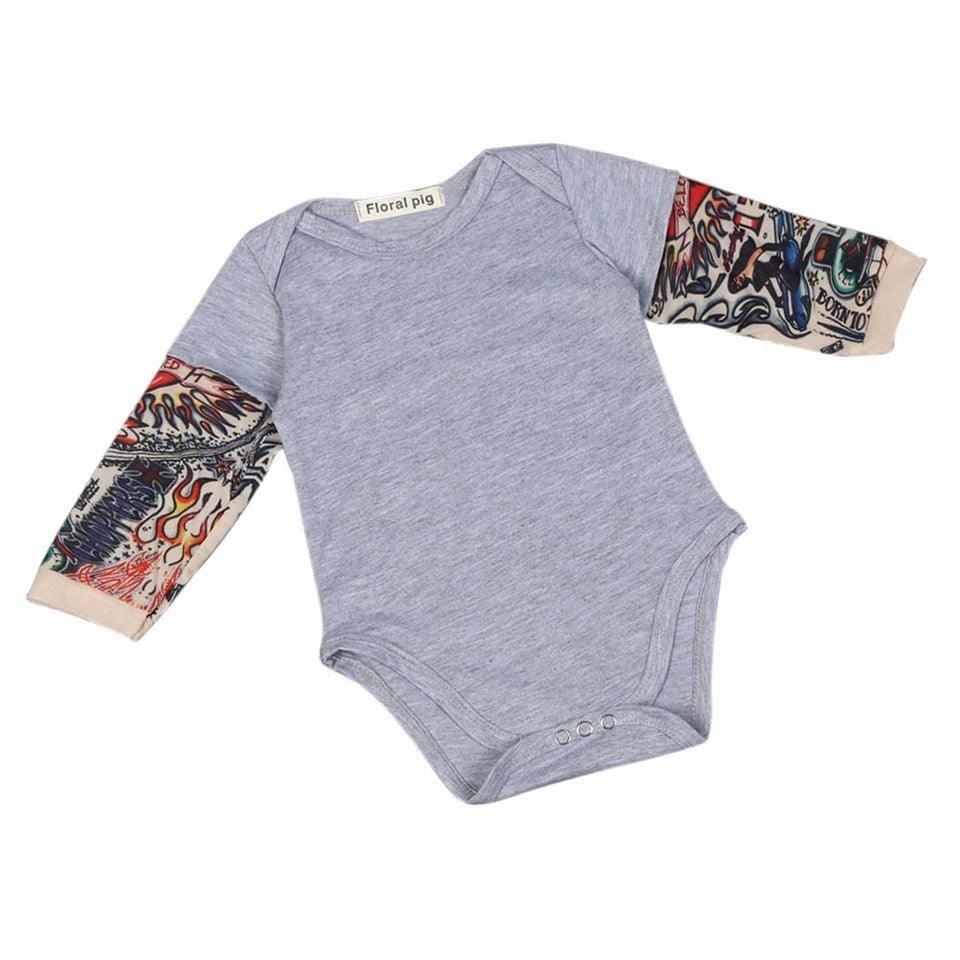 Unisex Baby Boys Girls Splice Print Bodysuit Clothes Bump baby and beyond