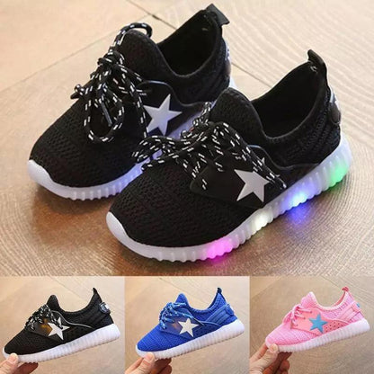 Unisex Boy Girl Led Light Up Sneakers Star Shoes Bump baby and beyond