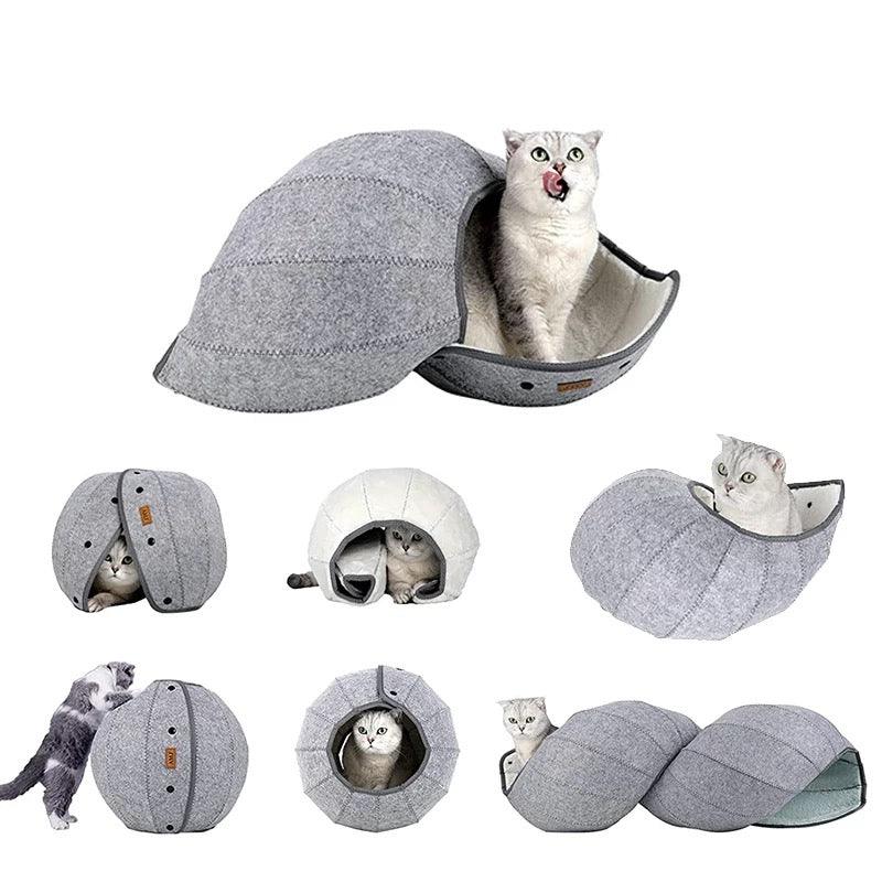 Warm Cat Tunnel Shell Pet Bed Multifunctional Bump baby and beyond