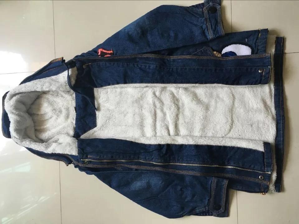 Warm Winter Kid Girl  Denim Jacket Velvet Hooded Outwear Bump baby and beyond