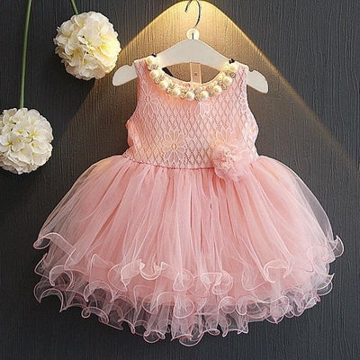 Princess Kids Girls Elegant Lace Tutu Flower Party Dress