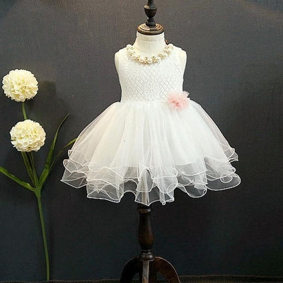 Princess Kids Girls Elegant Lace Tutu Flower Party Dress