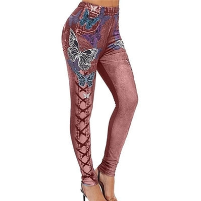 Women Fashion 3D Print Casual Hip Slimming Breathable Leggings