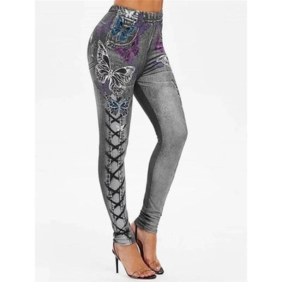 Women Fashion 3D Print Casual Hip Slimming Breathable Leggings