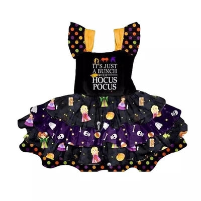 New Princess Hocus Pocus Party Ruffle Halloween Costume Dress