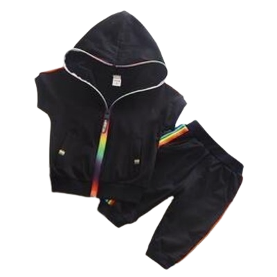 Newborn Toddler Unisex Sportwear Short Sleeve Hooded Clothes