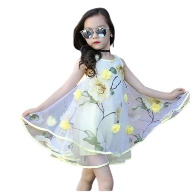 Summer Princess Teenage kid Bohemia Sleeveless Dresses