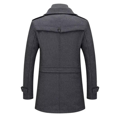 Men’s Wool Double Collar Trench Coat