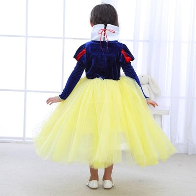 Fancy Girls Puff Sleeve Snow White Dress Costume