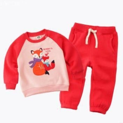 Kids Boys Girls Suit Velvet Hunk T Shirt Pants