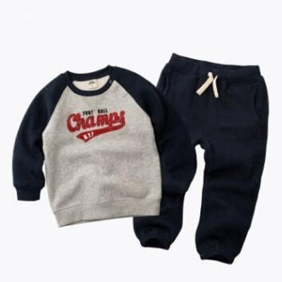 Kids Boys Girls Suit Velvet Hunk T Shirt Pants