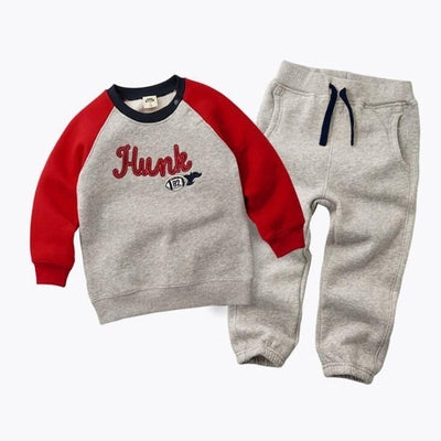 Kids Boys Girls Suit Velvet Hunk T Shirt Pants