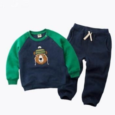 Kids Boys Girls Suit Velvet Hunk T Shirt Pants