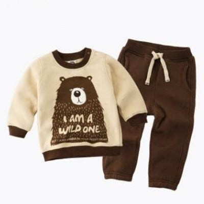 Kids Boys Girls Suit Velvet Hunk T Shirt Pants