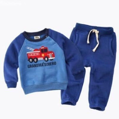 Kids Boys Girls Suit Velvet Hunk T Shirt Pants