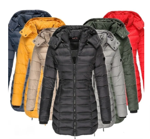 Women Thicken Warm Parkas Zippers Puffer Jacket Coat