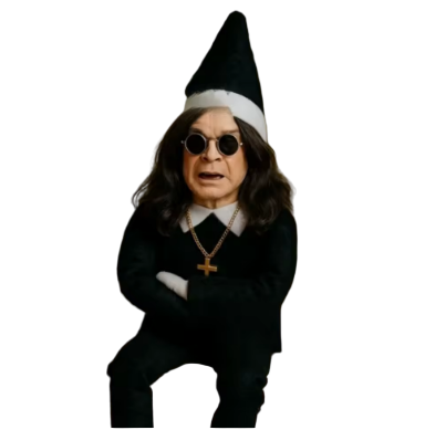 Rockstar Christmas Elf Doll Funny Holiday Shelf Decoration