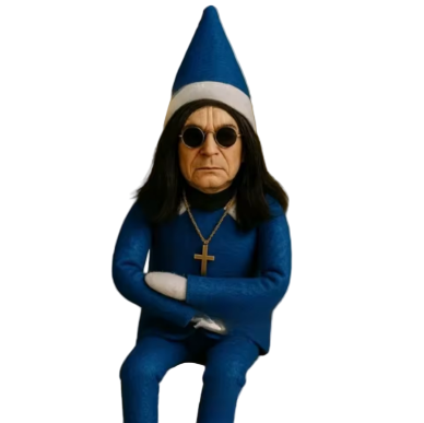 Rockstar Christmas Elf Doll Funny Holiday Shelf Decoration