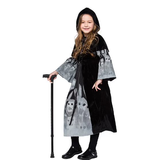 Children's Skeleton Demon Witch Halloween Cosplay Costume