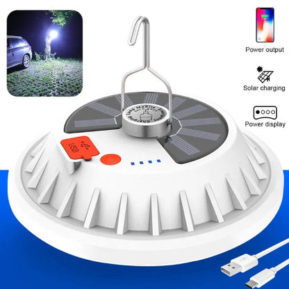 60/120LED Solar Camping Light Remote Tent Lamp