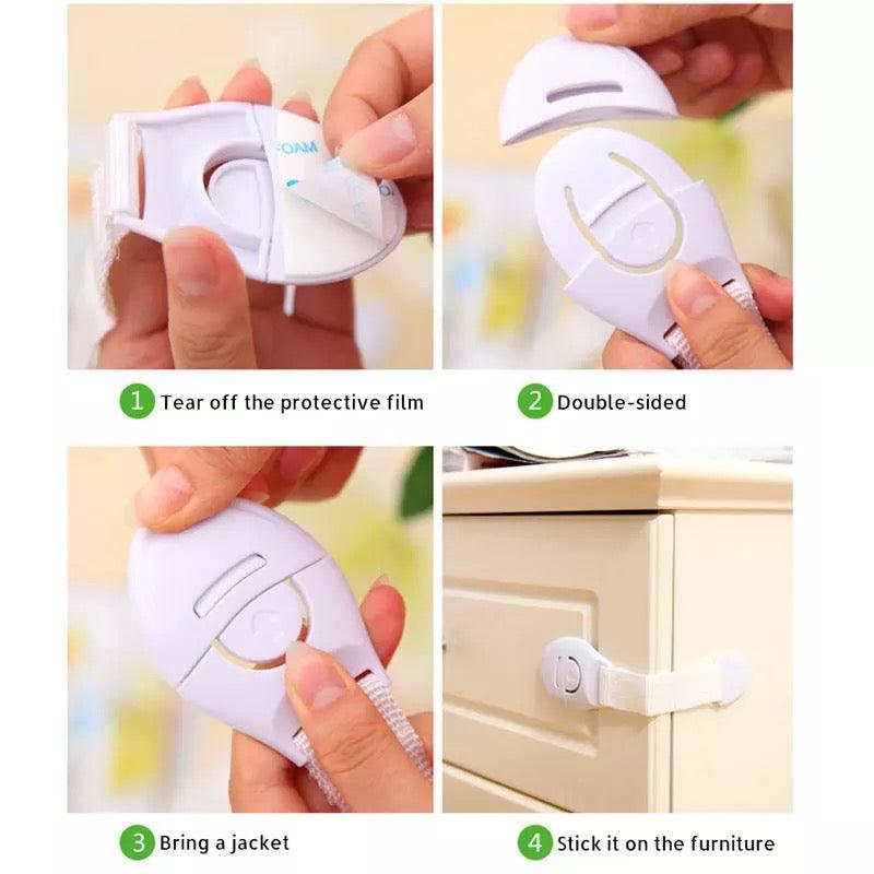 10pcs Cabinet Lockable Strap For Infant Bump baby and beyond