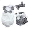 Load image into Gallery viewer, 3pcs Cute Baby Girl Tops Stripe Romper Bump baby and beyond