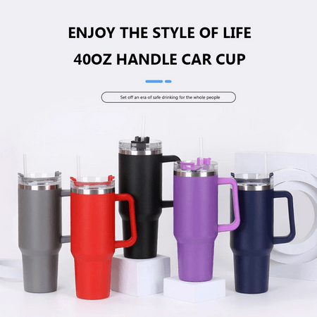 40oz Straw Coffee Insulation Cup With Handle Bump baby and beyond