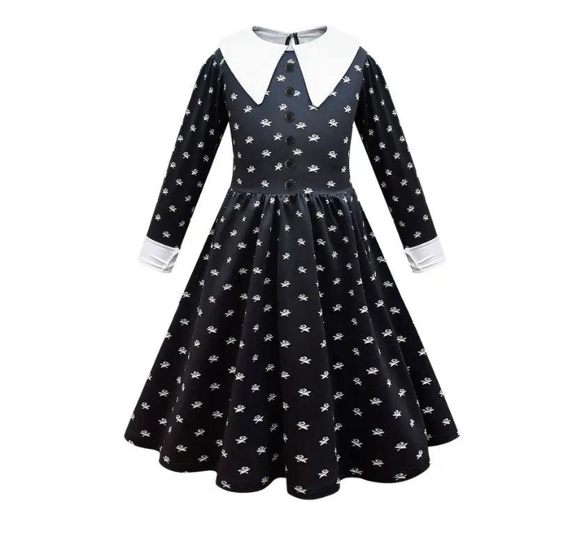 Addams Wednesday Uniform Cosplay Costume Dress Bump baby and beyond