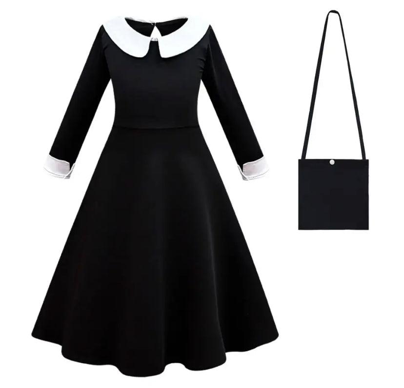 Addams Wednesday Uniform Cosplay Costume Dress Bump baby and beyond