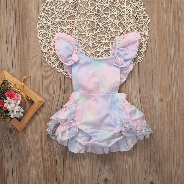 Adorable Baby Girl Romper Ruffles Jumpsuit Bump baby and beyond