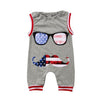 Baby Boy Cotton Beard Glasses Romper Jumpsuit Outfits Bump baby and beyond