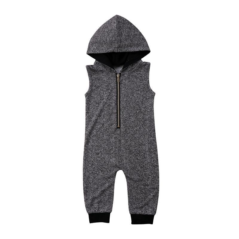 Baby Boy Hooded Sleeveless Jumpsuit Bump baby and beyond