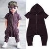 Baby Boy Romper Short Sleeve Hooded Zipper Jumpsuit Clothes Bump baby and beyond