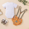 Baby First Birthday Short Sleeve Suspender Shorts Bump baby and beyond