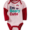 Load image into Gallery viewer, Baby Girl Animal I&#39;m Beary Cute Bodysuit Bump baby and beyond