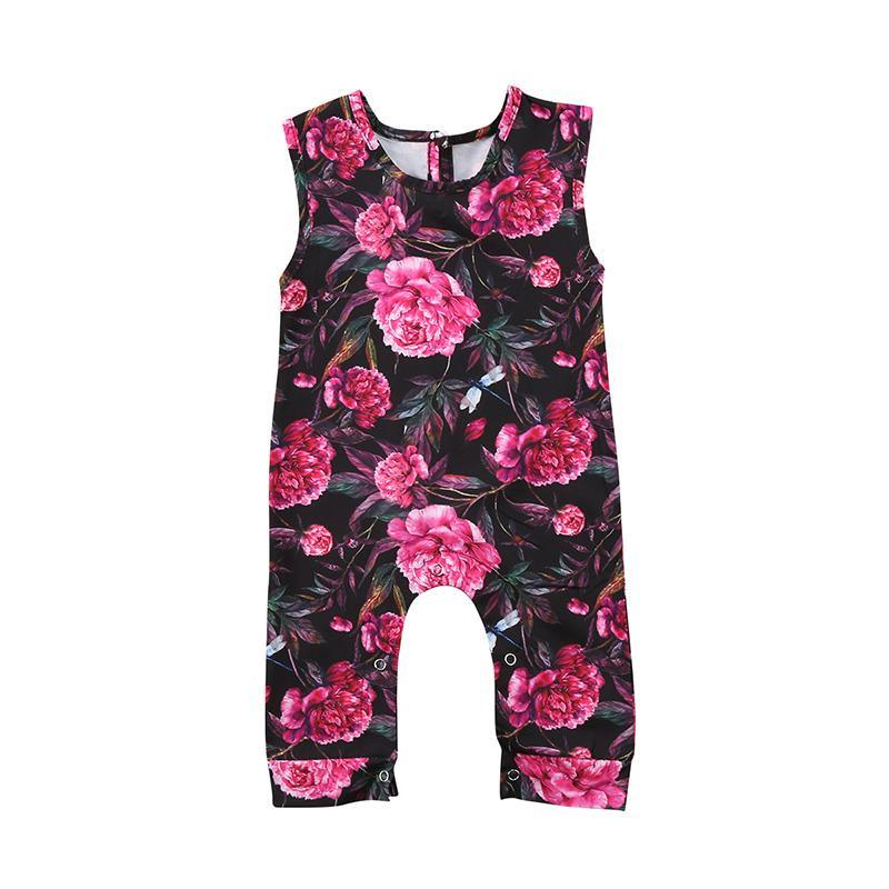 Baby Girl Floral Flower Romper Jumpsuit Bump baby and beyond