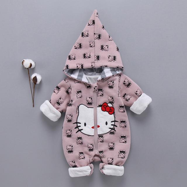 Baby Girl Kitty Cat Outerwear Romper Bump baby and beyond